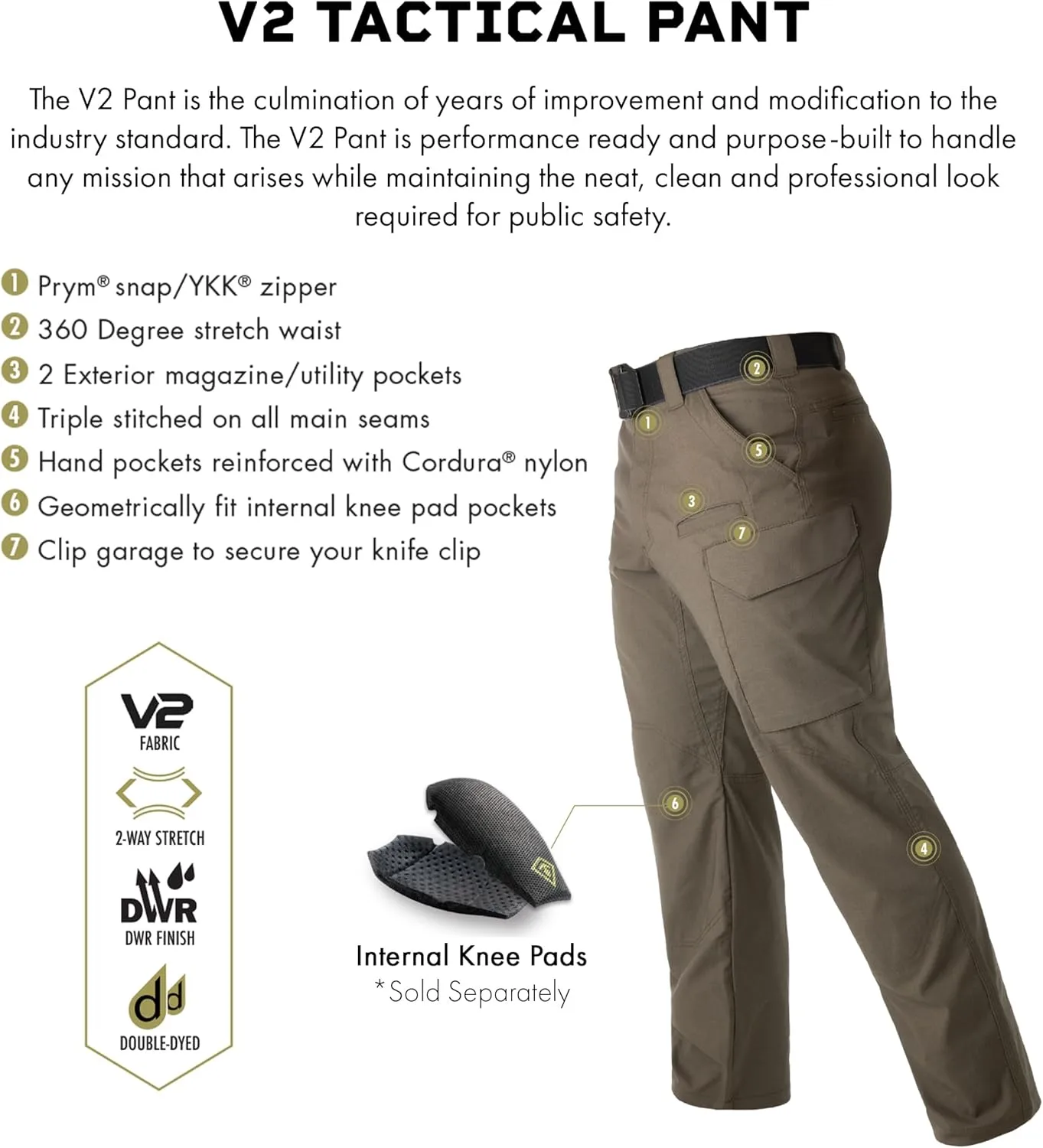 First Tactical V2 Men’s Tactical Pant with Micro Ripstop