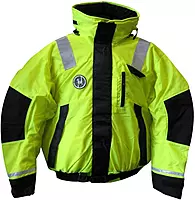 First Watch AB-1100 Flotation Bomber Jacket - Hi-Vis Yellow/Black - XL
