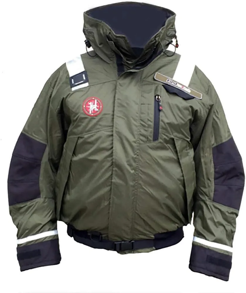 First Watch AB-1100 Flotation Bomber Jacket - Hi-Vis Yellow/Black - XL
