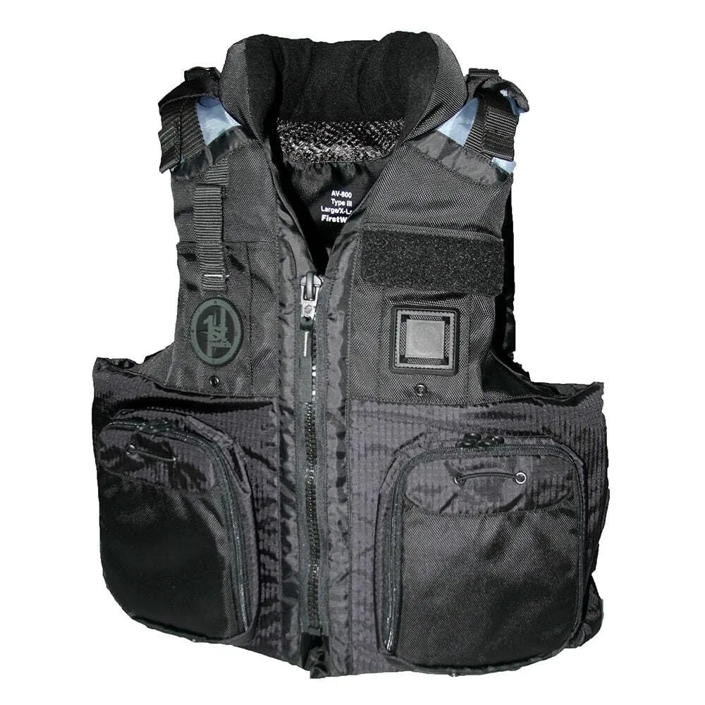 First Watch AV-800 Four Pocket Flotation Vest - Hi-Vis Yellow - Small to Medium