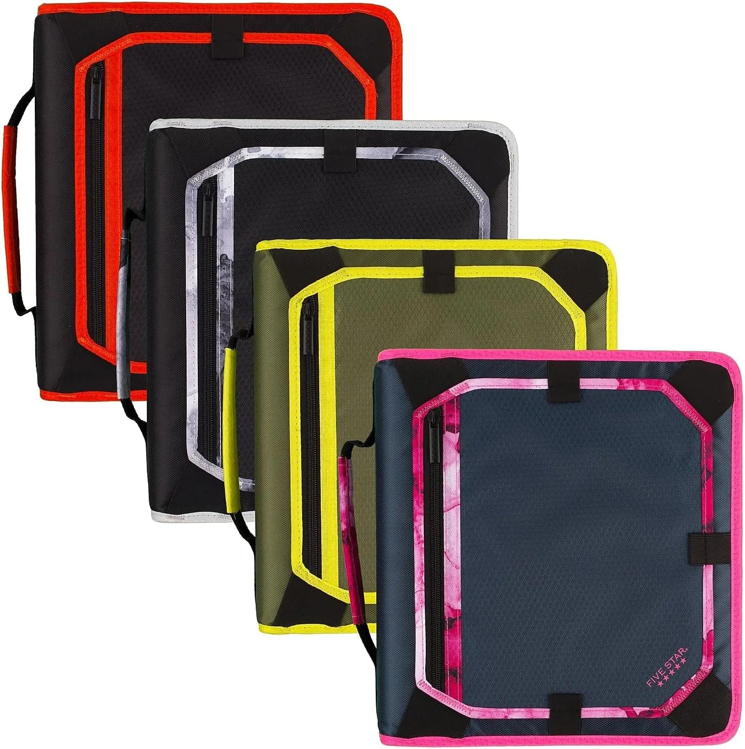 Five Star Zipper Binder, 2 Inch 3 Ring Binder with Expansion Panel (29052)