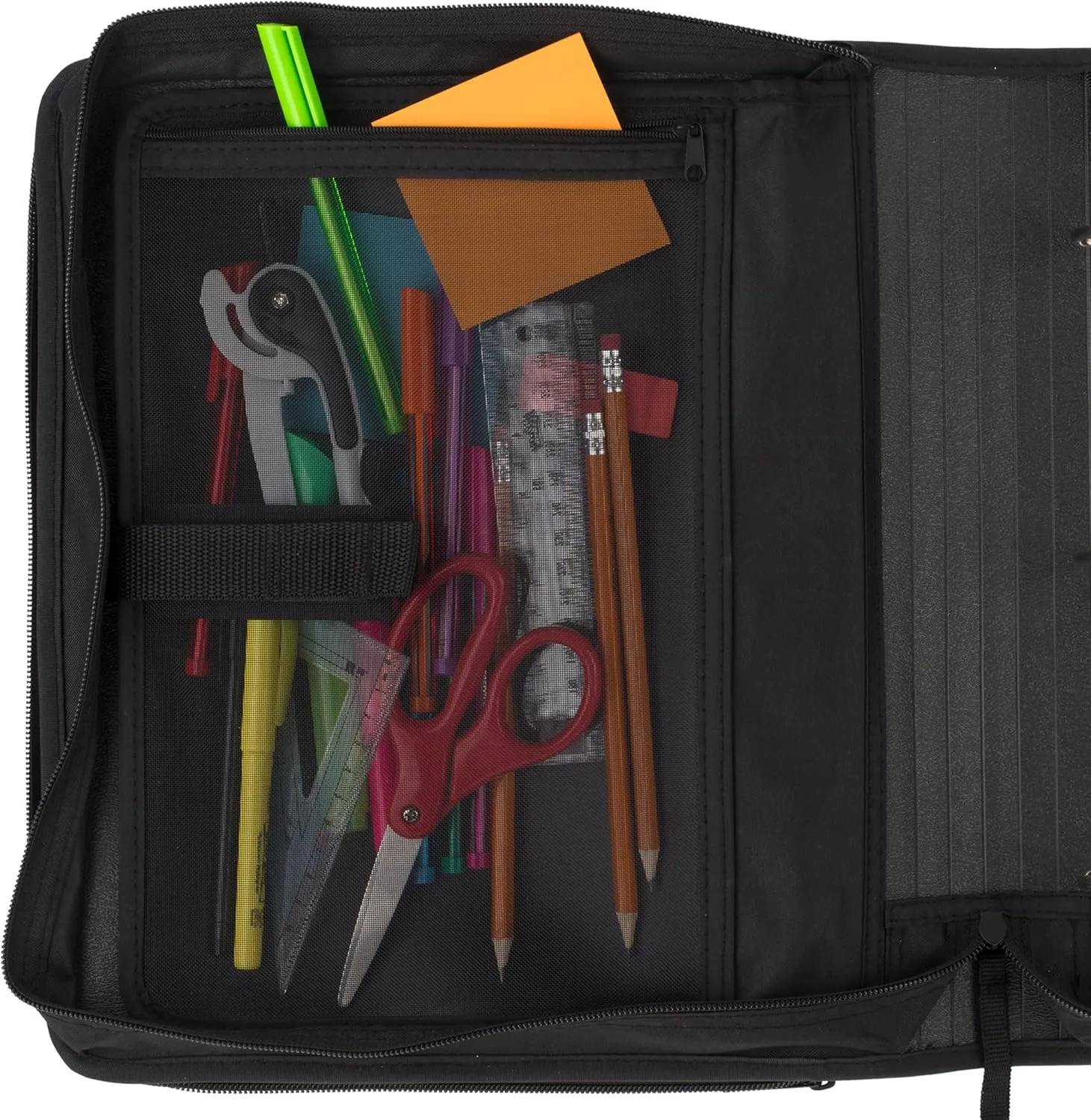 Five Star Zipper Binder, 2 Inch 3-Ring, 5-Tab Expanding File, Black