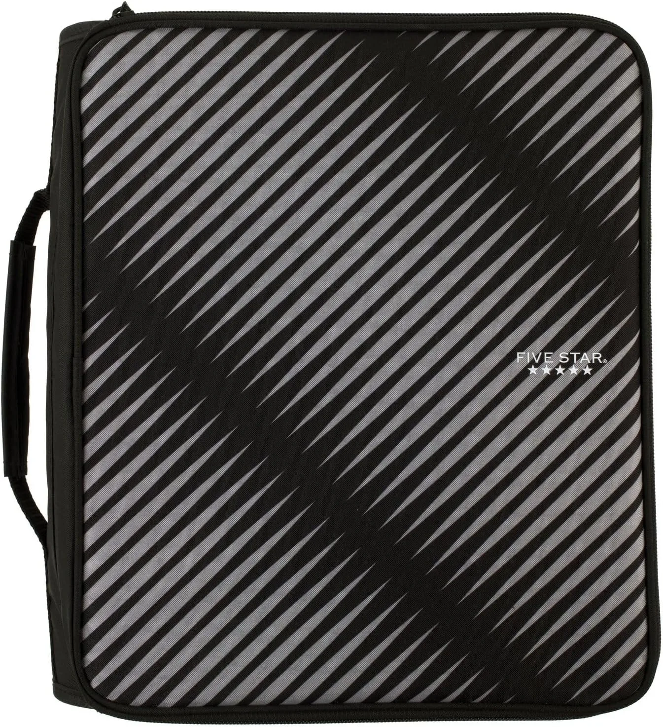 Five Star Zipper Binder, 2 Inch 3-Ring, 5-Tab Expanding File, Black