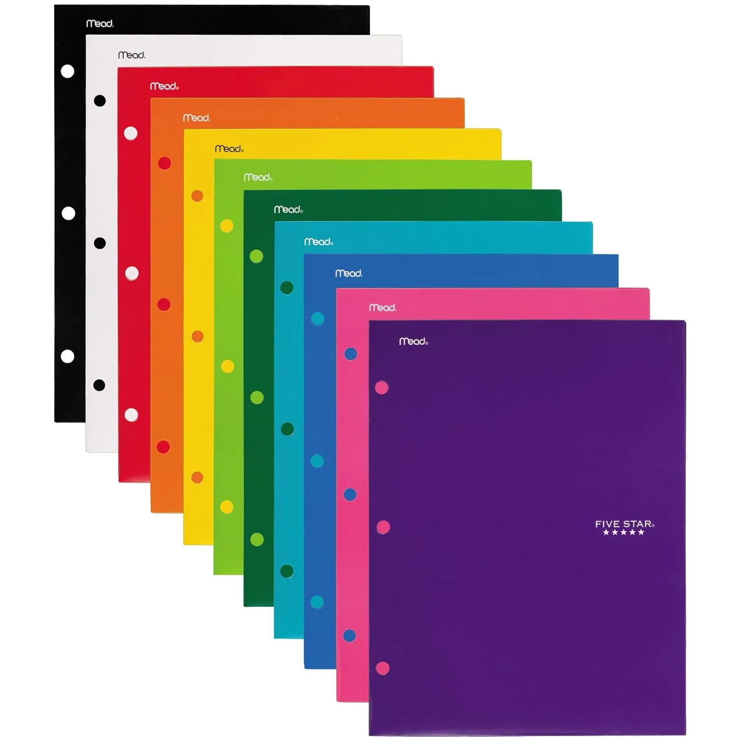 Mead Five Star 4 Pocket Paper Folder 33106 QTY 2