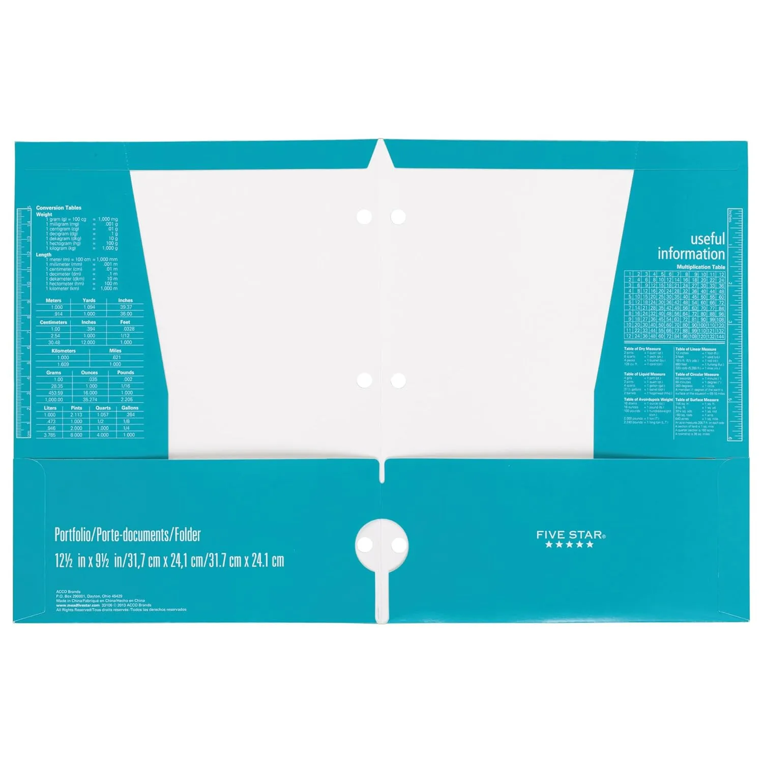 Mead Five Star 4 Pocket Paper Folder 33106 QTY 2