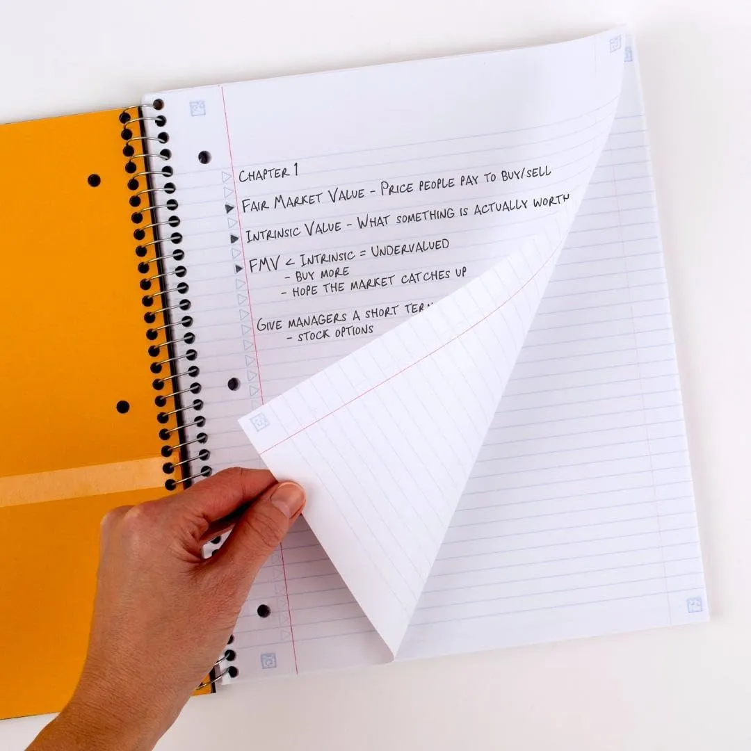 FIVE STAR 1-Subject Spiral Notebook with Study App, College Ruled, 100 Sheets (8.5 x 11)