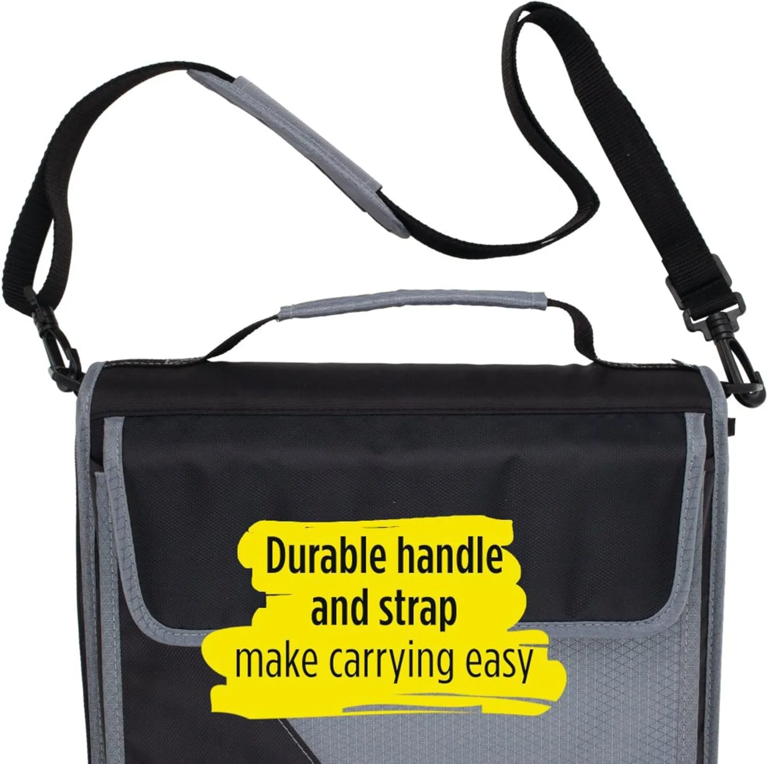 Five Star® Zipper 3-Ring Binder, 3" Round Rings, Black/Gray