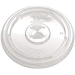Fabri-Kal Clear Flat Drink Cup Lid X-Slot For KC12S KC16T KC16S KC20 KC24 10 / 100 cs
