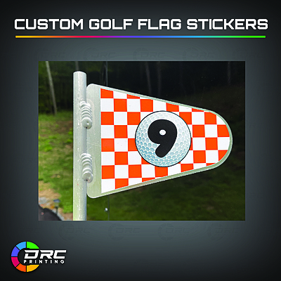 Custom Golf Flag Stickers for Milco
