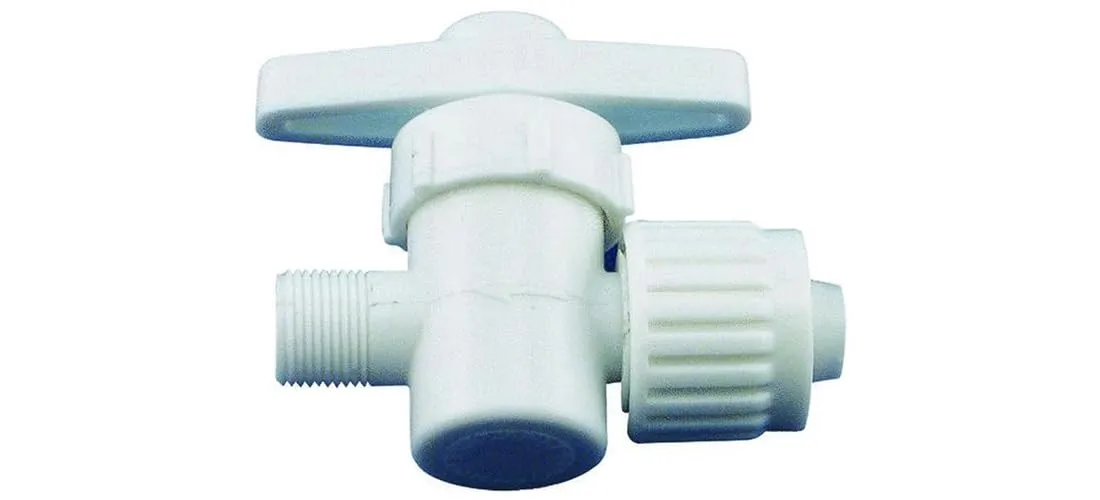 Flair-It 16892 Plastic Straight Stop Valve, 0.5" Size