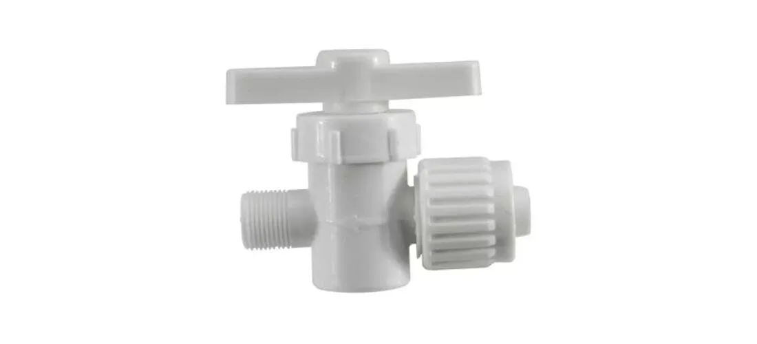 Flair-It 16892 Plastic Straight Stop Valve, 0.5" Size
