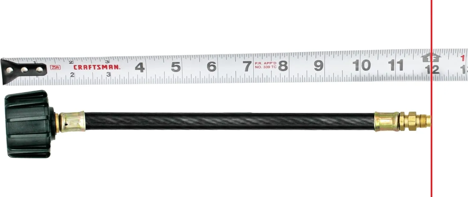 Flame King Pigtail Propane Hose Connector ACME nut x 1/4 inch Inverted Male Flare