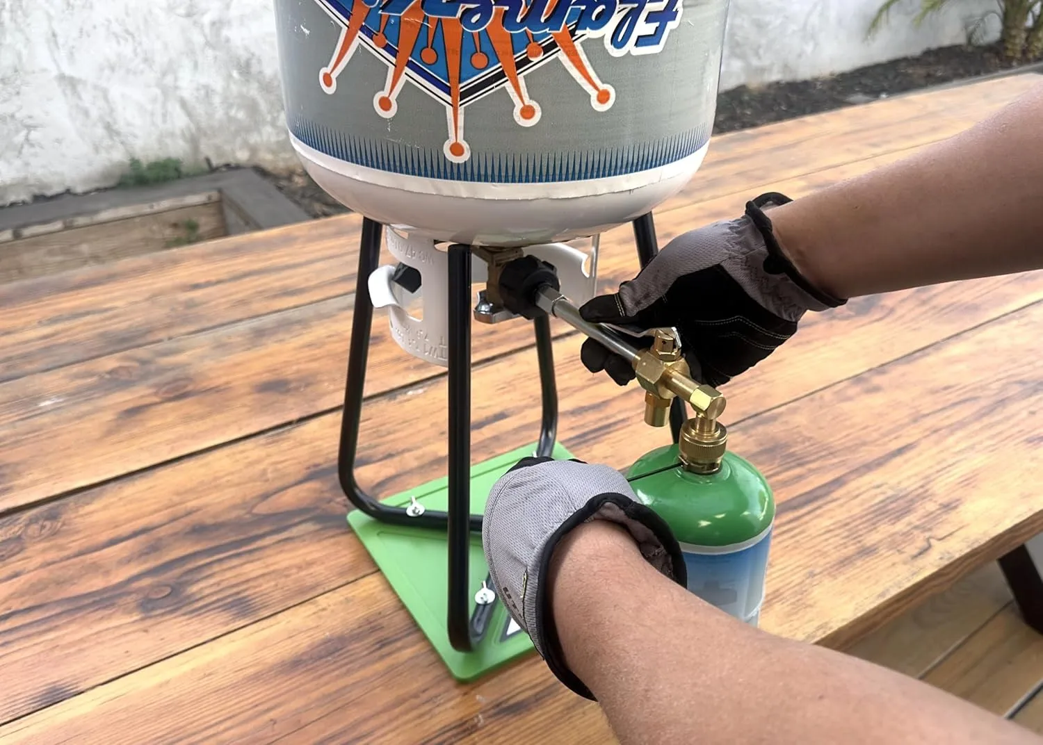 Flame King Refillable 1LB Propane Cylinder Tank with Refill Kit & CGA600