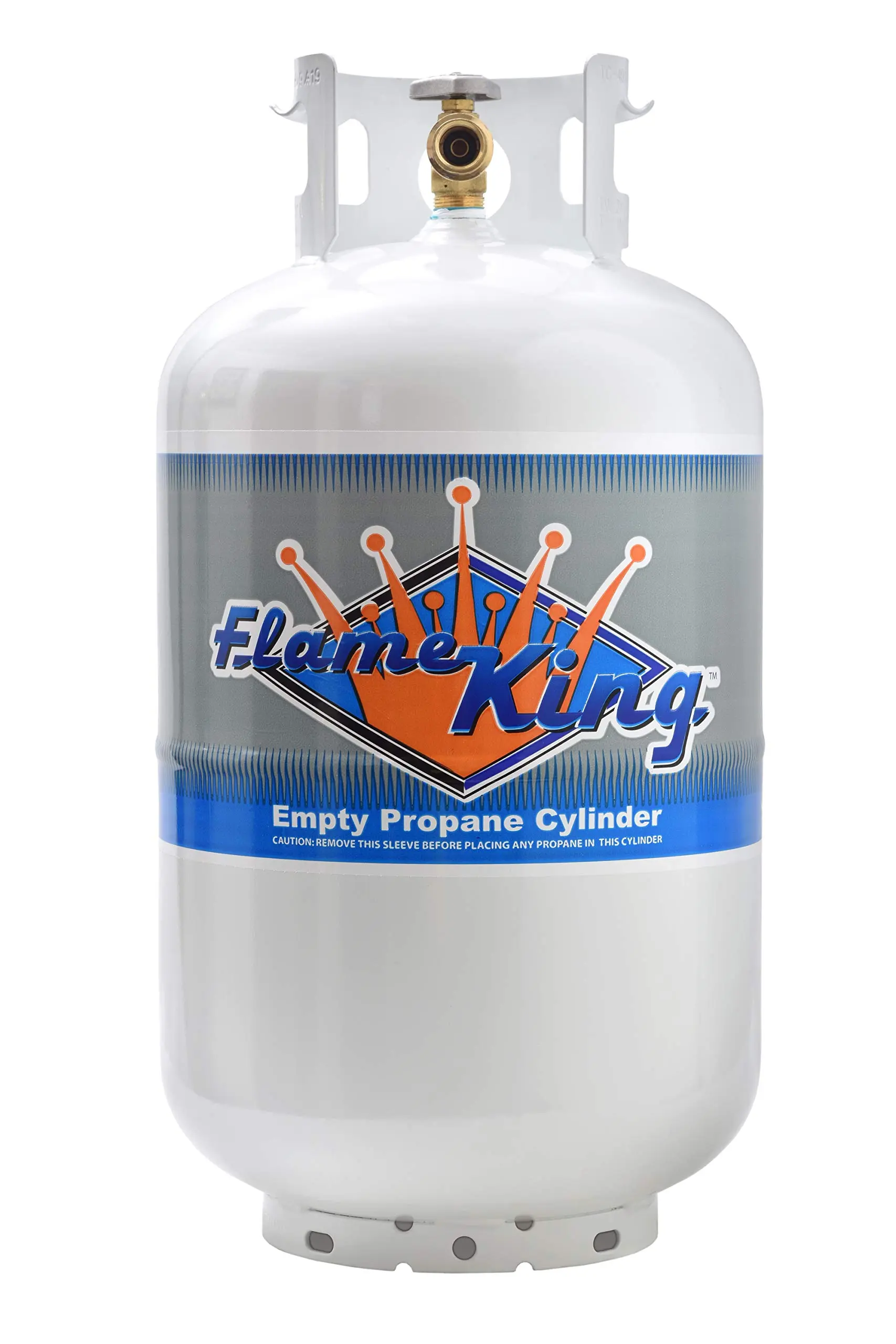 Flame King YSN-301 30 Pound Steel Propane Tank Cylinder with OPD Valve, DOT & TC Compliant