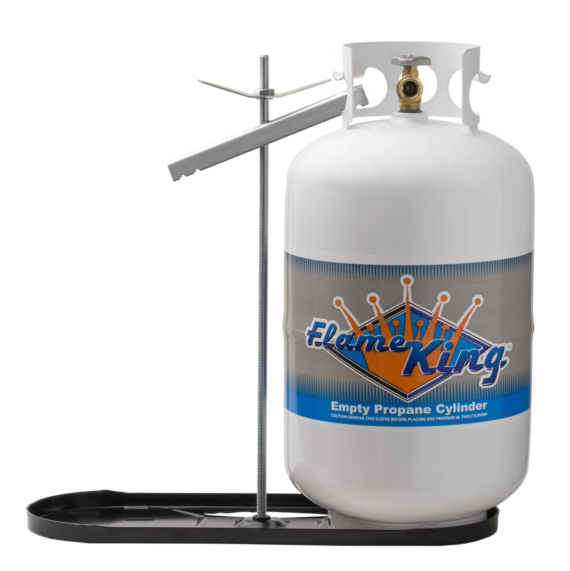 Flame King Dual RV Propane Tank Cylinder Rack for RVs and Trailers for 30lb Tanks - KT30MNT (Tanks Sold Separately), Black