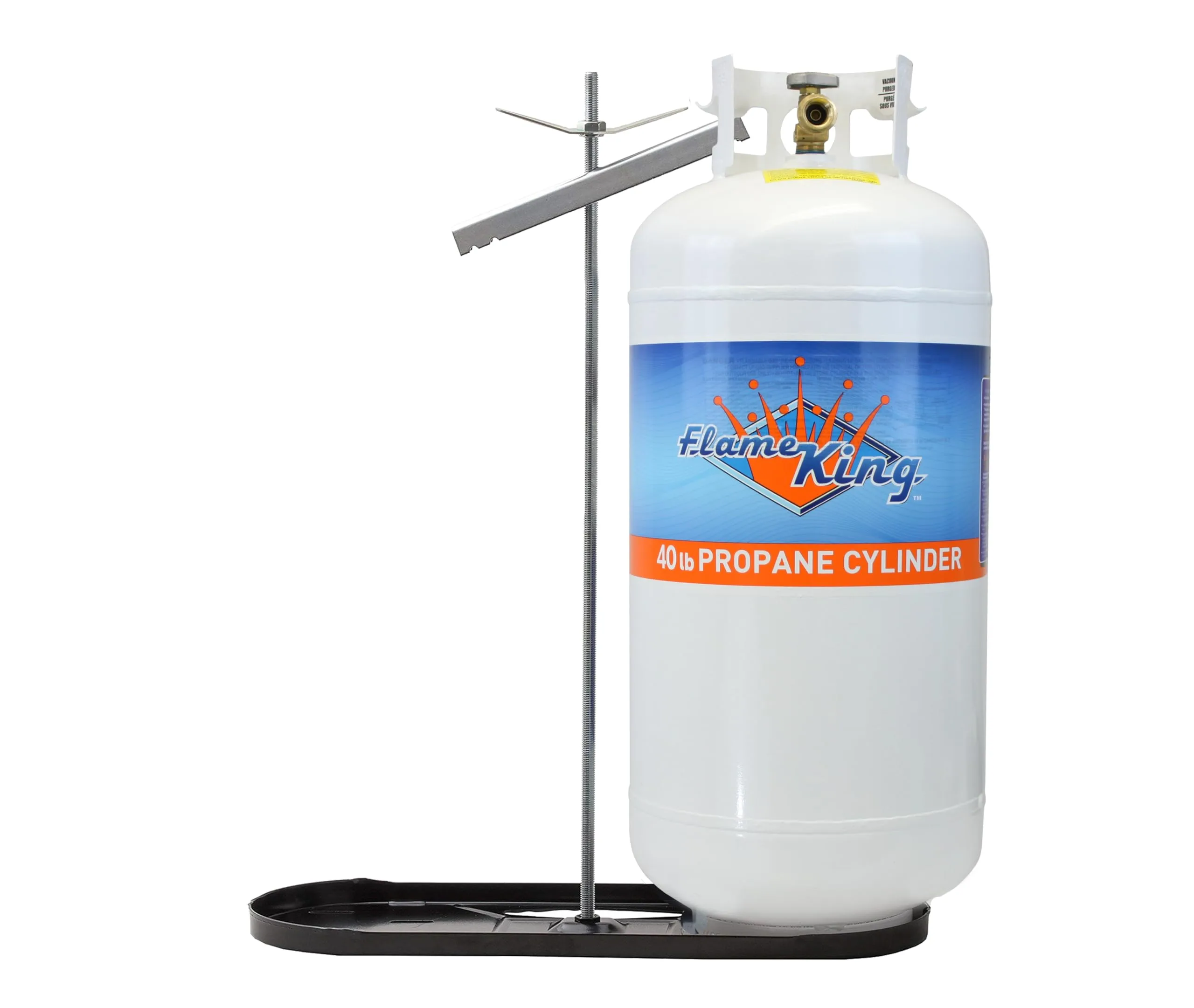 Flame King Dual RV Propane Tank Cylinder Rack for 40lb Tanks - KT40MNT