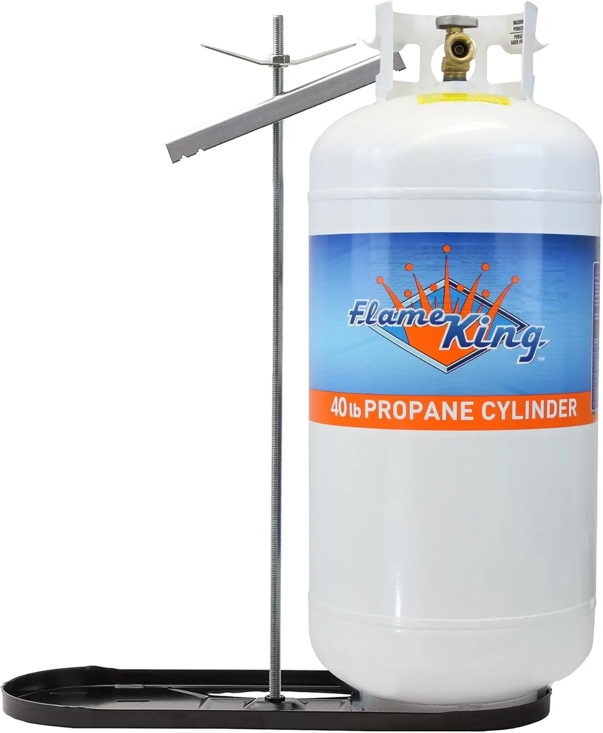 Flame King Dual RV Propane Tank Cylinder Rack for 40lb Tanks - KT40MNT
