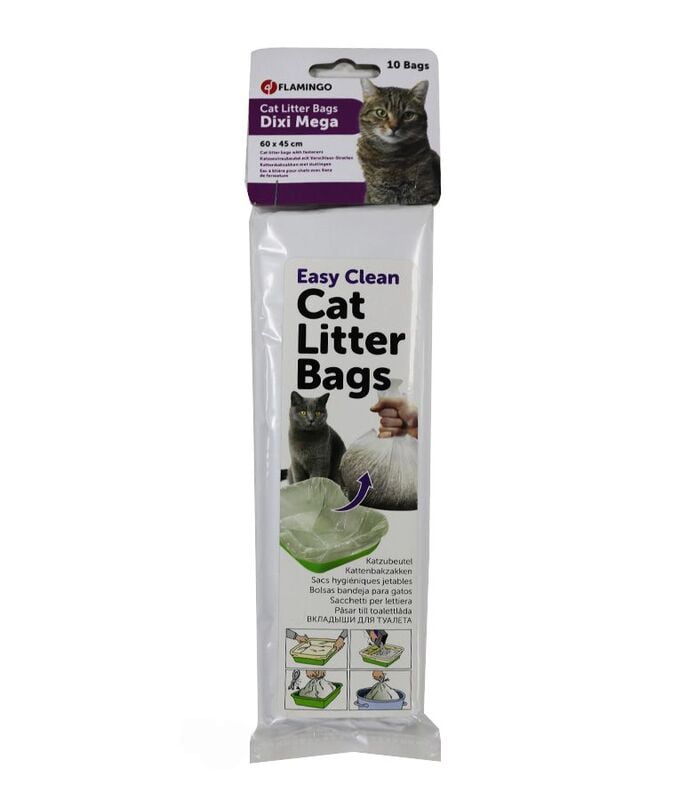 Flamingo Cat Litter Bags Dixi Mega (10 bags)