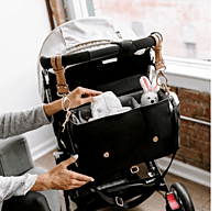 Stroller Diaper Bag Caddy Black/ Tan Stroller Diaper Bag Caddy Black/ Tan