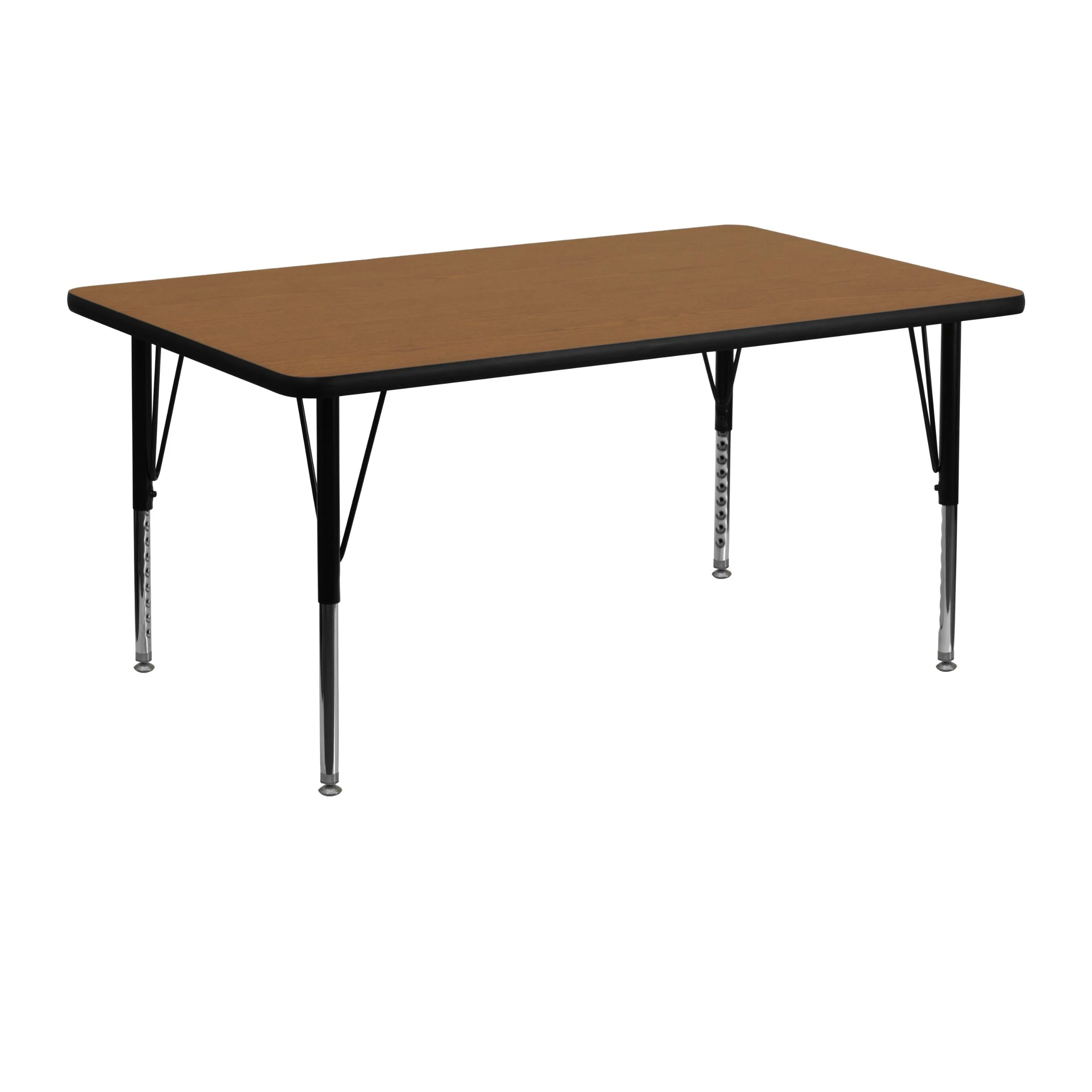 Flash Furniture Wren 24"W x 48"L Rectangular Thermal-Fused Laminate Activity Table - Height Adjustable Short Legs