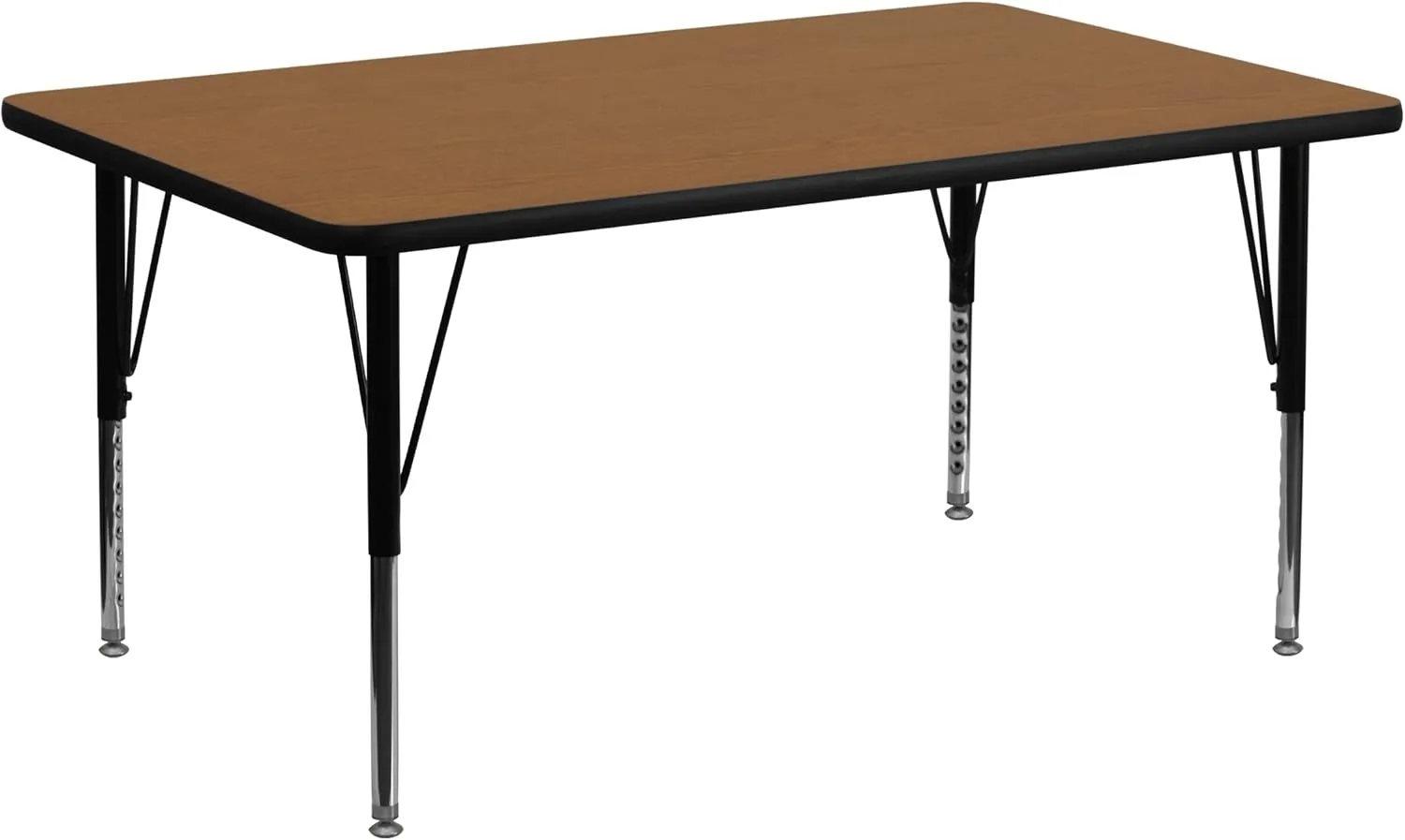 Flash Furniture Wren 24"W x 48"L Rectangular Thermal-Fused Laminate Activity Table - Height Adjustable Short Legs