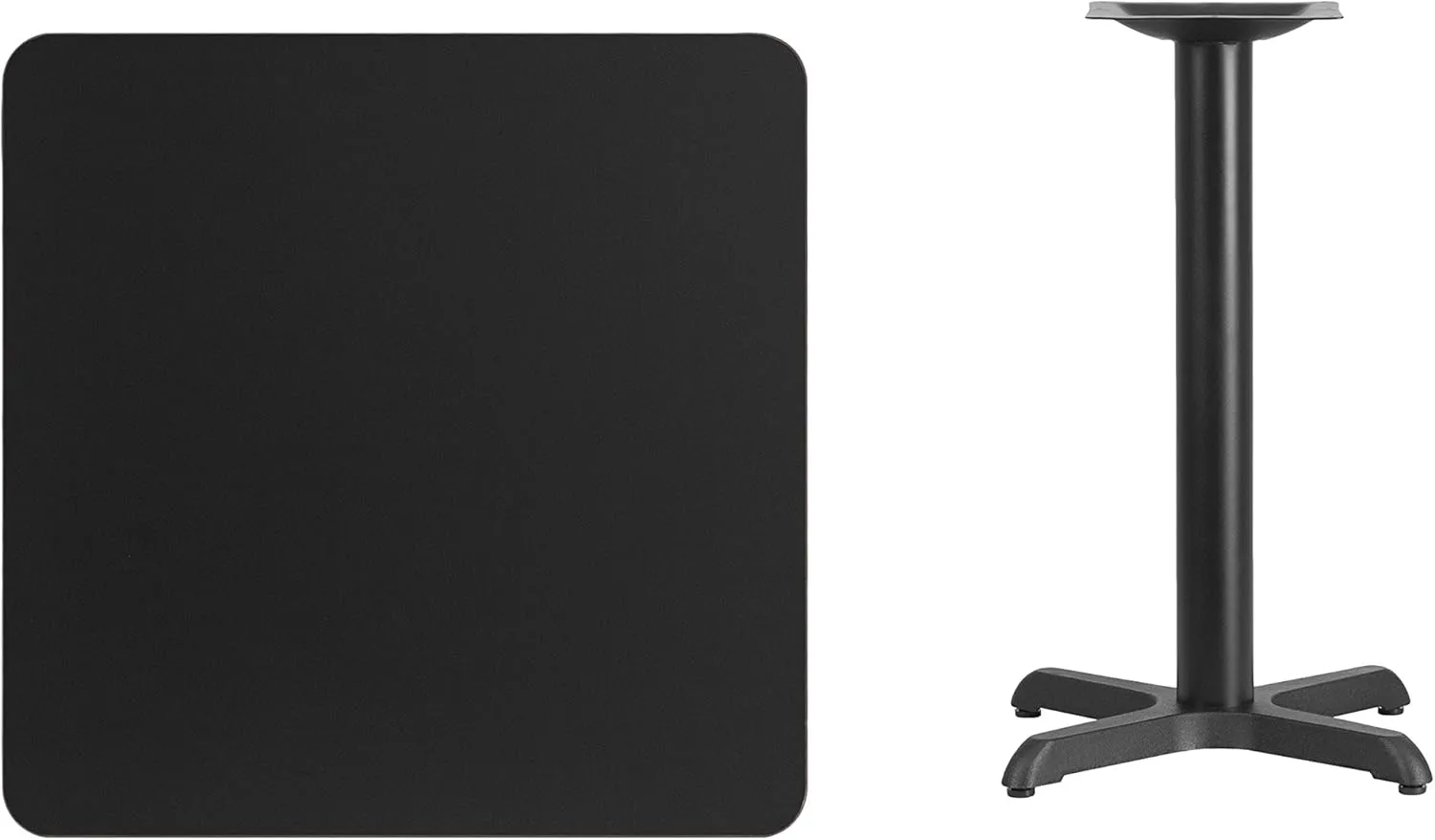 Flash Furniture Square Hospitality Table With X-Style Base, 31-3/16inH x 30inW x 30inD