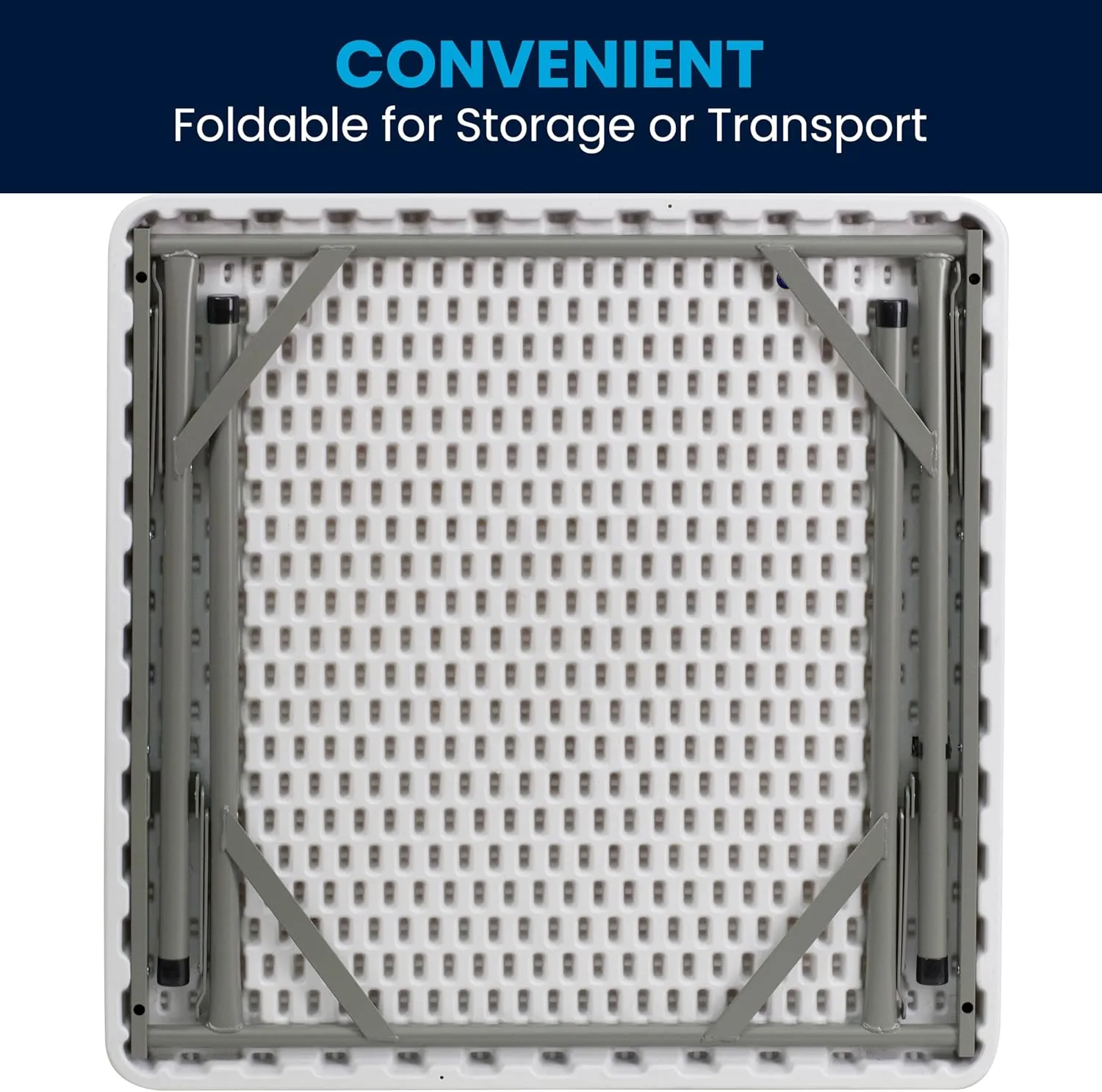 Flash Furniture Square Plastic Folding Event Table