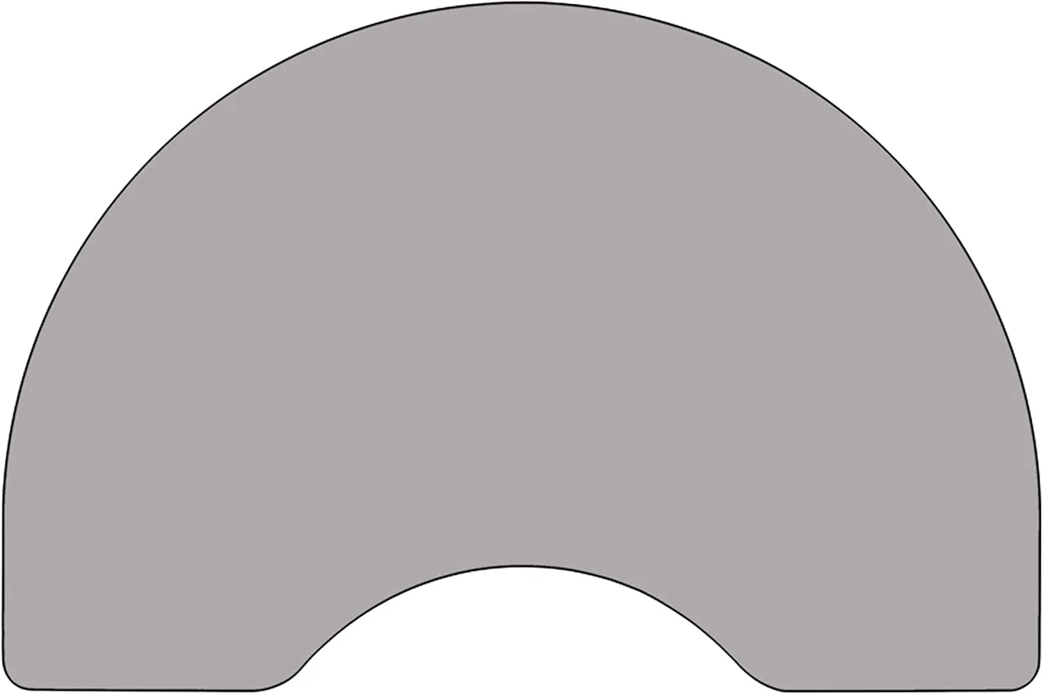 Flash Furniture Wren 48''W x 72''L Kidney Grey Thermal Laminate Activity Table - Standard Height Adjustable Legs
