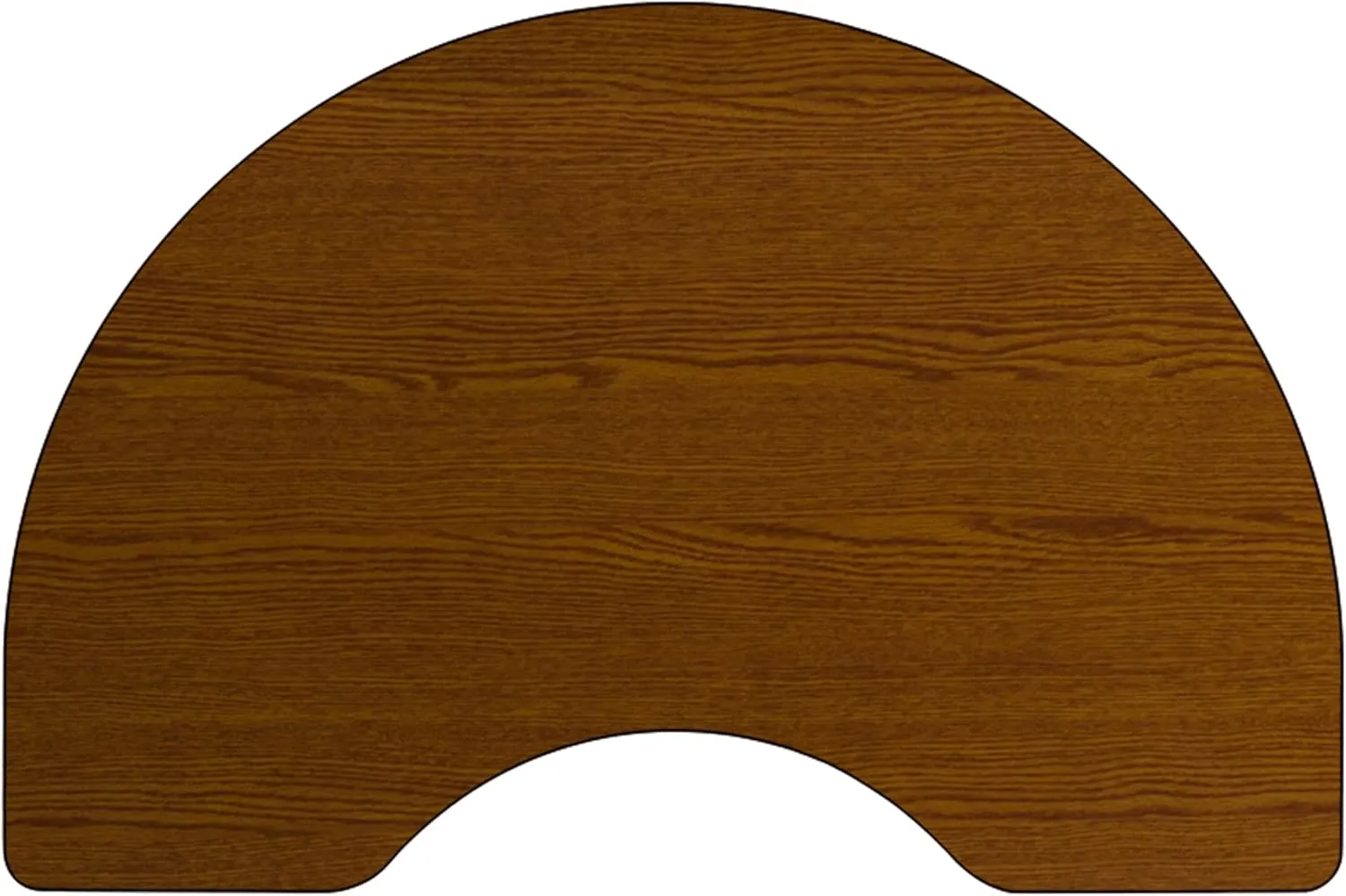 Flash Furniture 48''W x 96''L Kidney Oak HP Laminate Activity Table - Standard Height Adjustable Legs