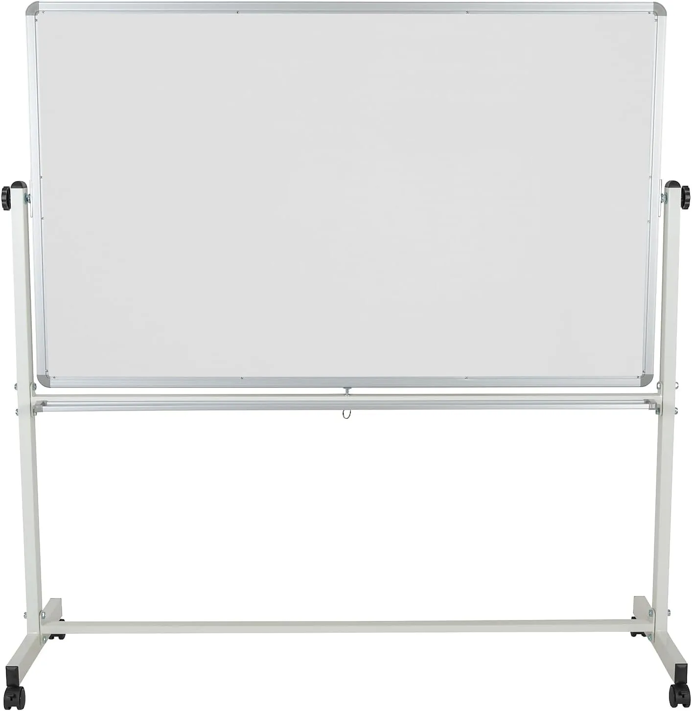 Flash Furniture HERCULES Series 64.25"W x 64.75"H Double-Sided Mobile White Board with Pen Tray