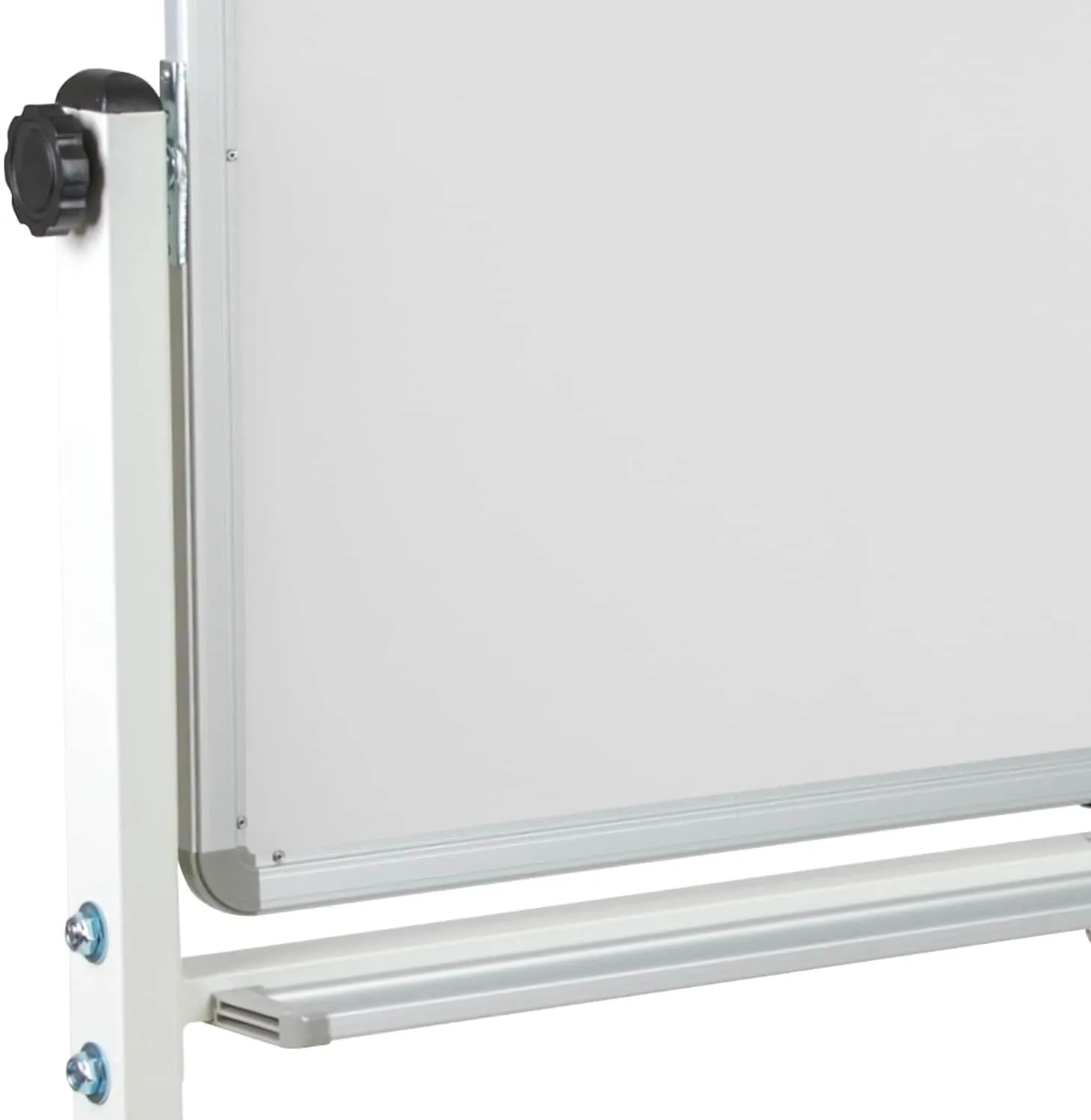 Flash Furniture HERCULES Series 64.25"W x 64.75"H Double-Sided Mobile White Board with Pen Tray