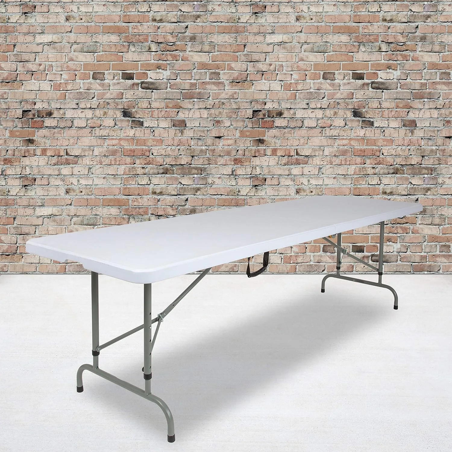 Flash Furniture Kathryn 8' Rectangular Adjustable Plastic Folding Event Table with Carrying Handle