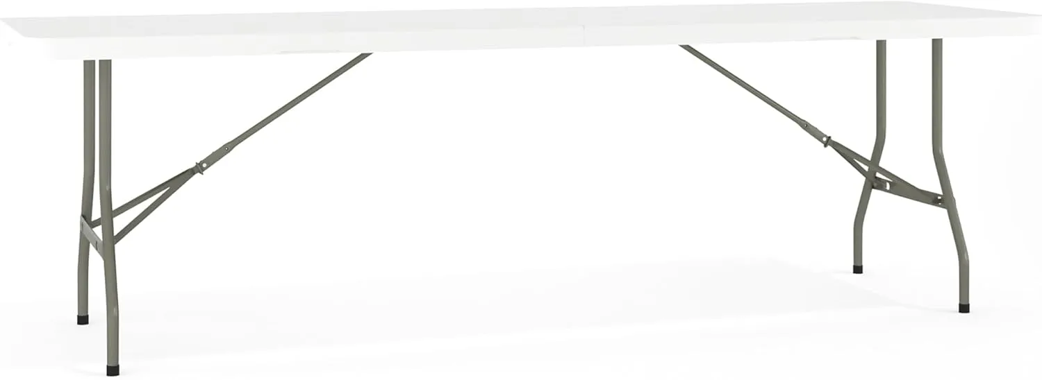 Flash Furniture Kathryn 8' Rectangular Plastic Folding Event Table with Carrying Handle
