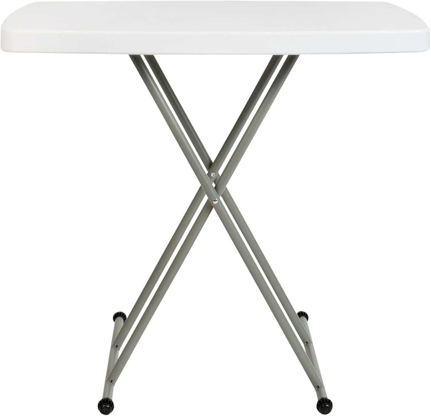 Flash Furniture Elon Folding Table - Granite White - Height Adjustable - 30 Inch - TV Tray