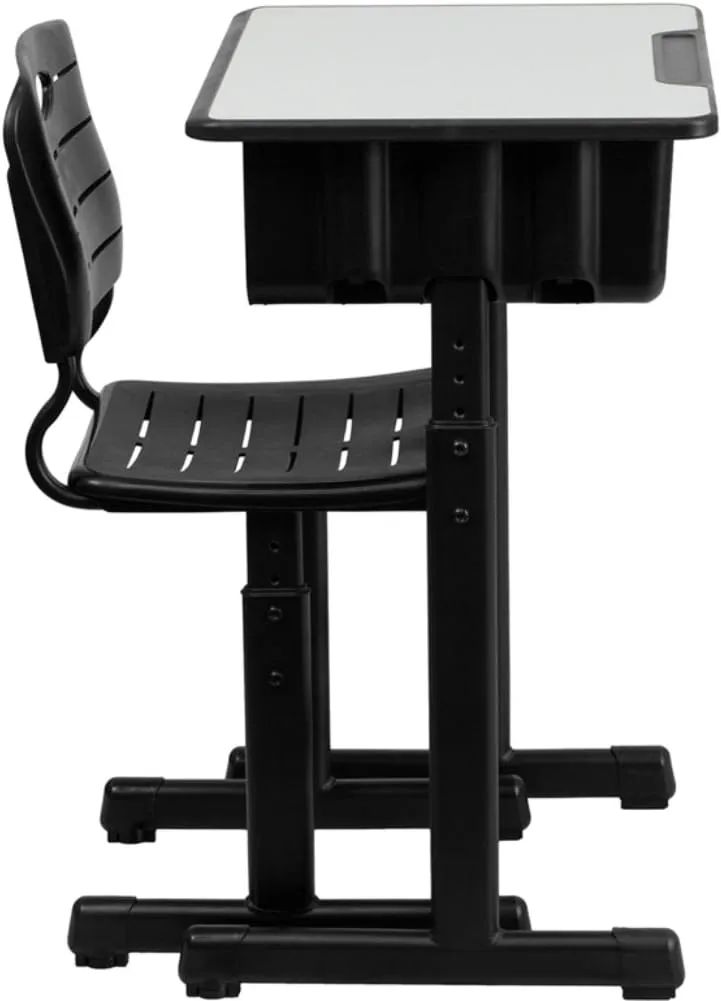 Flash Furniture Adjustable Student Desk and Chair Set for Classrooms or Remote Learning
