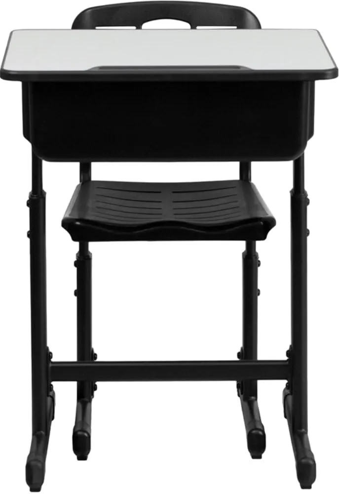 Flash Furniture Adjustable Student Desk and Chair Set for Classrooms or Remote Learning