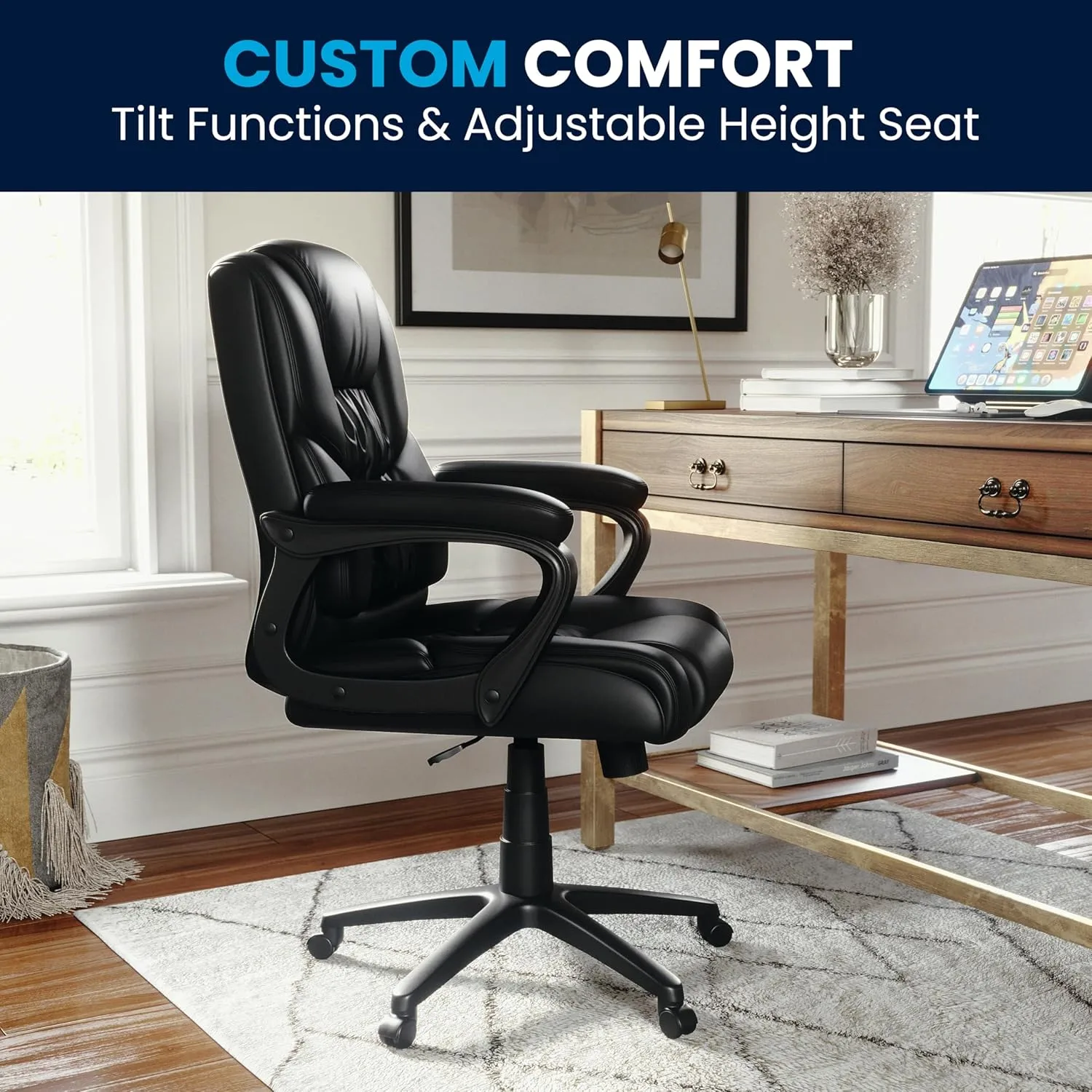 Flash Furniture Fundamentals Big & Tall Swivel LeatherSoft Office and Gaming Chair