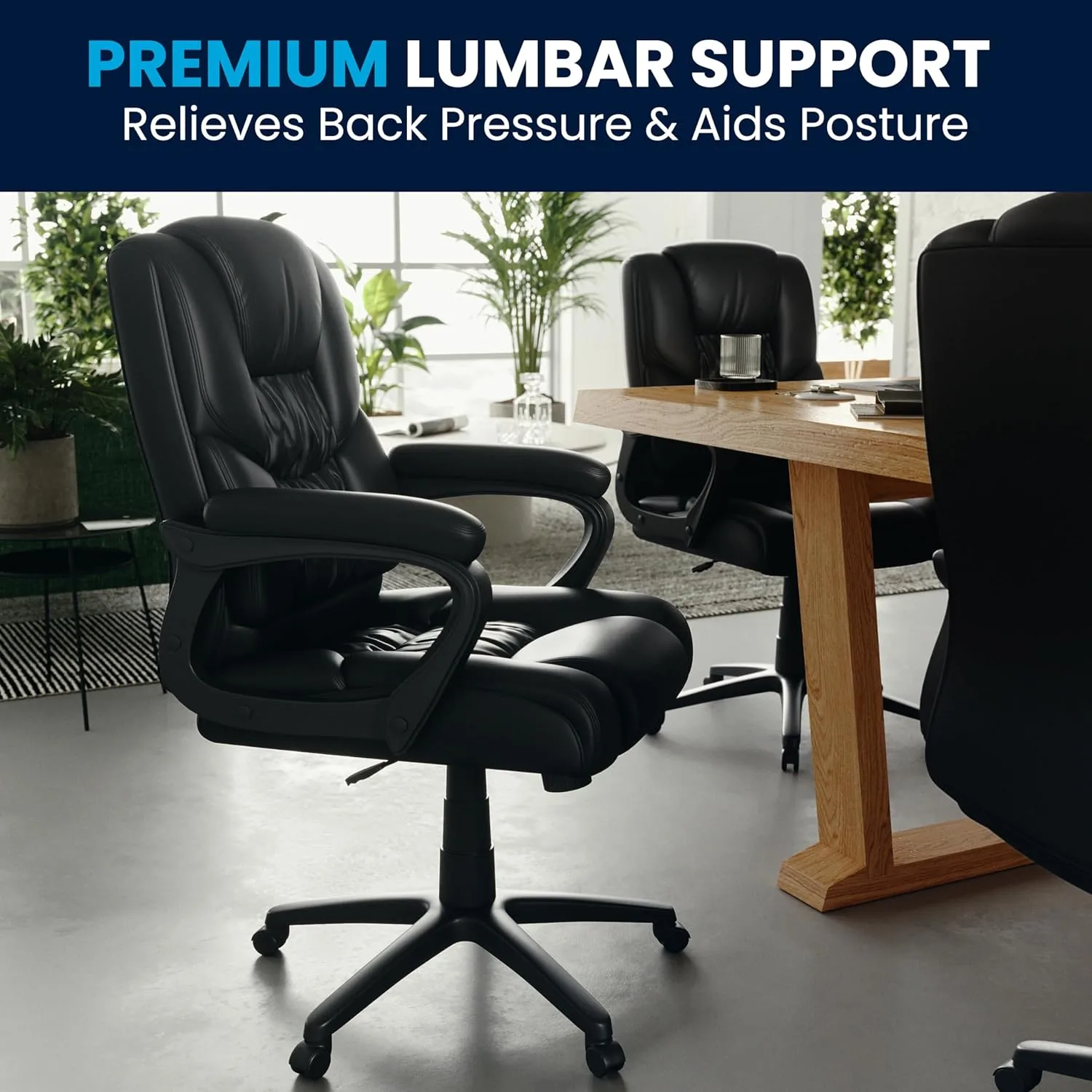 Flash Furniture Fundamentals Big & Tall Swivel LeatherSoft Office and Gaming Chair