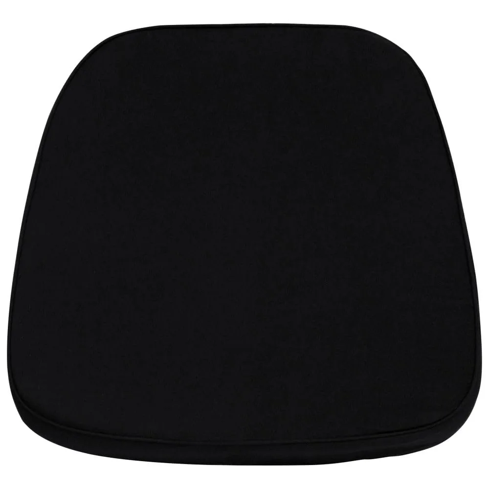 Flash Furniture Soft Black Fabric Chiavari Chair Cushion Black 1 Count (Pack of 1)