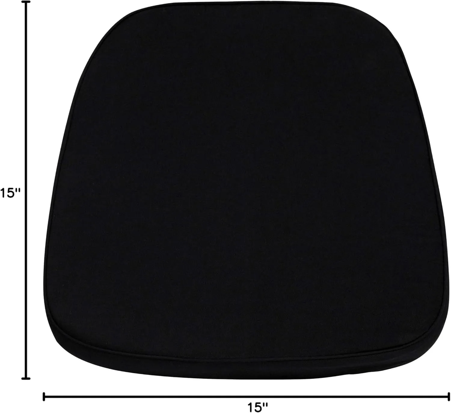 Flash Furniture Soft Black Fabric Chiavari Chair Cushion Black 1 Count (Pack of 1)