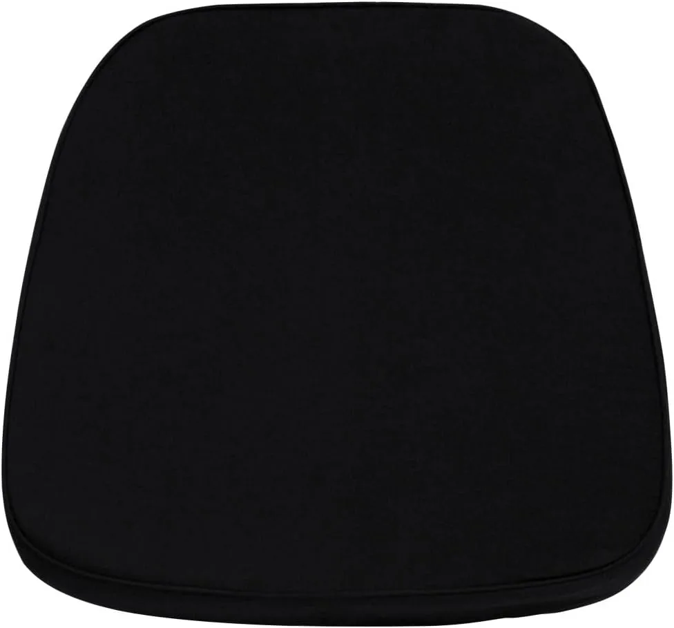 Flash Furniture Soft Black Fabric Chiavari Chair Cushion Black 1 Count (Pack of 1)