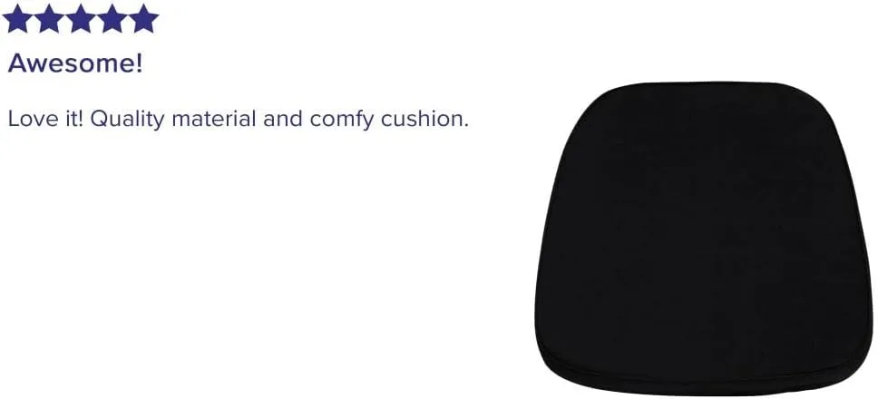 Flash Furniture Soft Black Fabric Chiavari Chair Cushion Black 1 Count (Pack of 1)