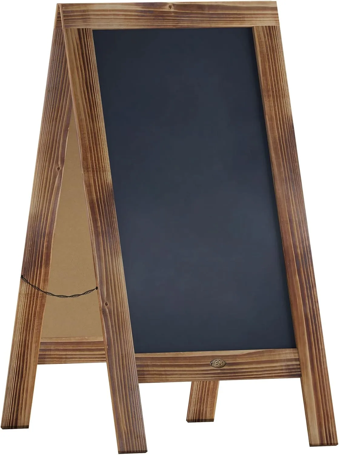 Flash Furniture Canterbury Magnetic Chalkboard Sign - Rustic Brown Wood Frame - 40" x 20"