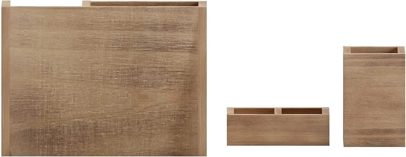 Flash Furniture Comerford 3-Piece Metal and Wood Organizer Set