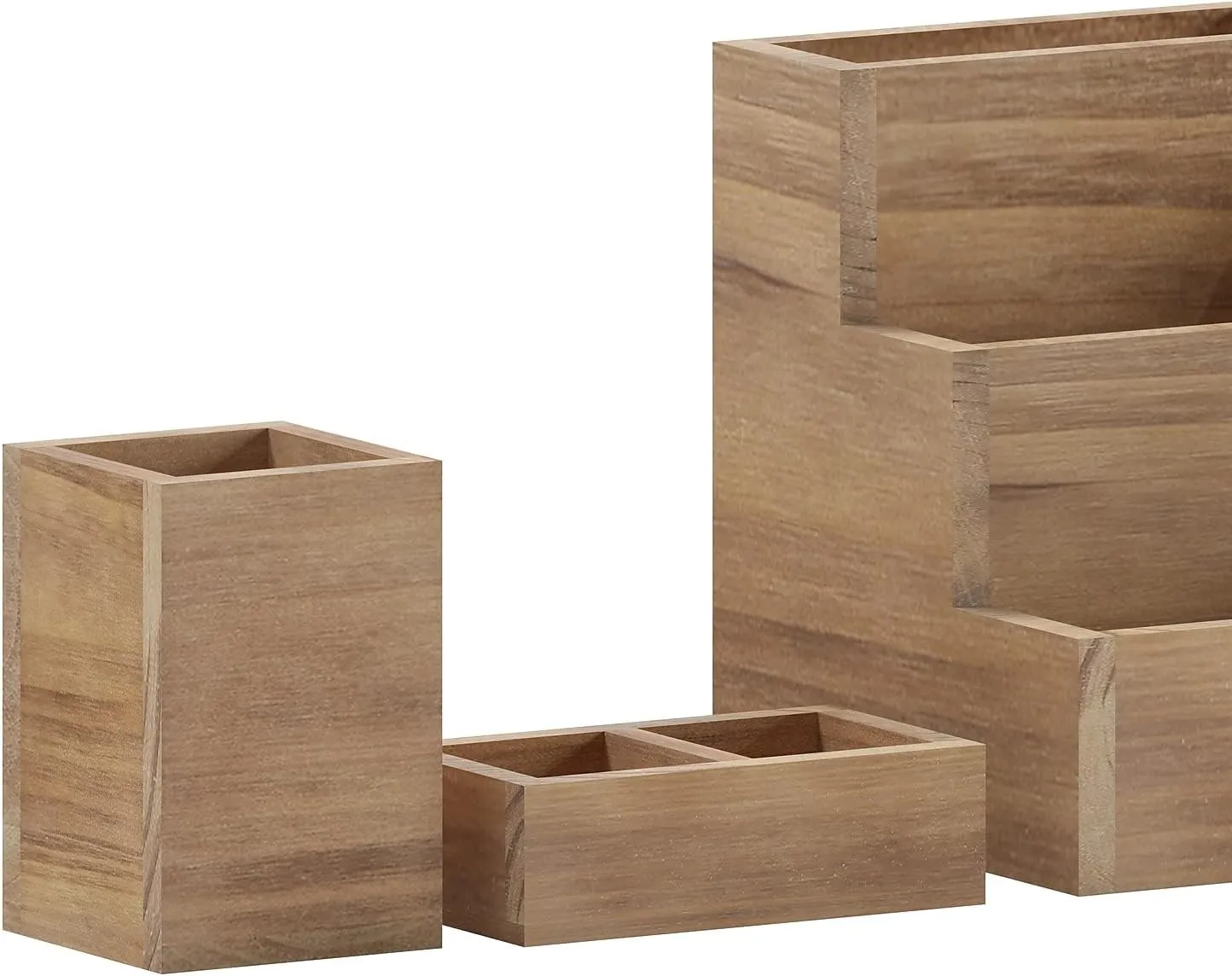 Flash Furniture Comerford 3-Piece Metal and Wood Organizer Set