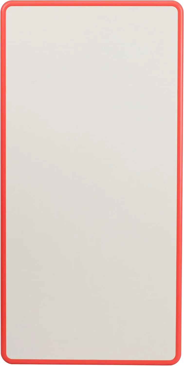 Flash Furniture Wren 23.625''W x 47.25''L Rectangular Red Plastic Height Adjustable Activity Table with Grey Top Red Set of 1
