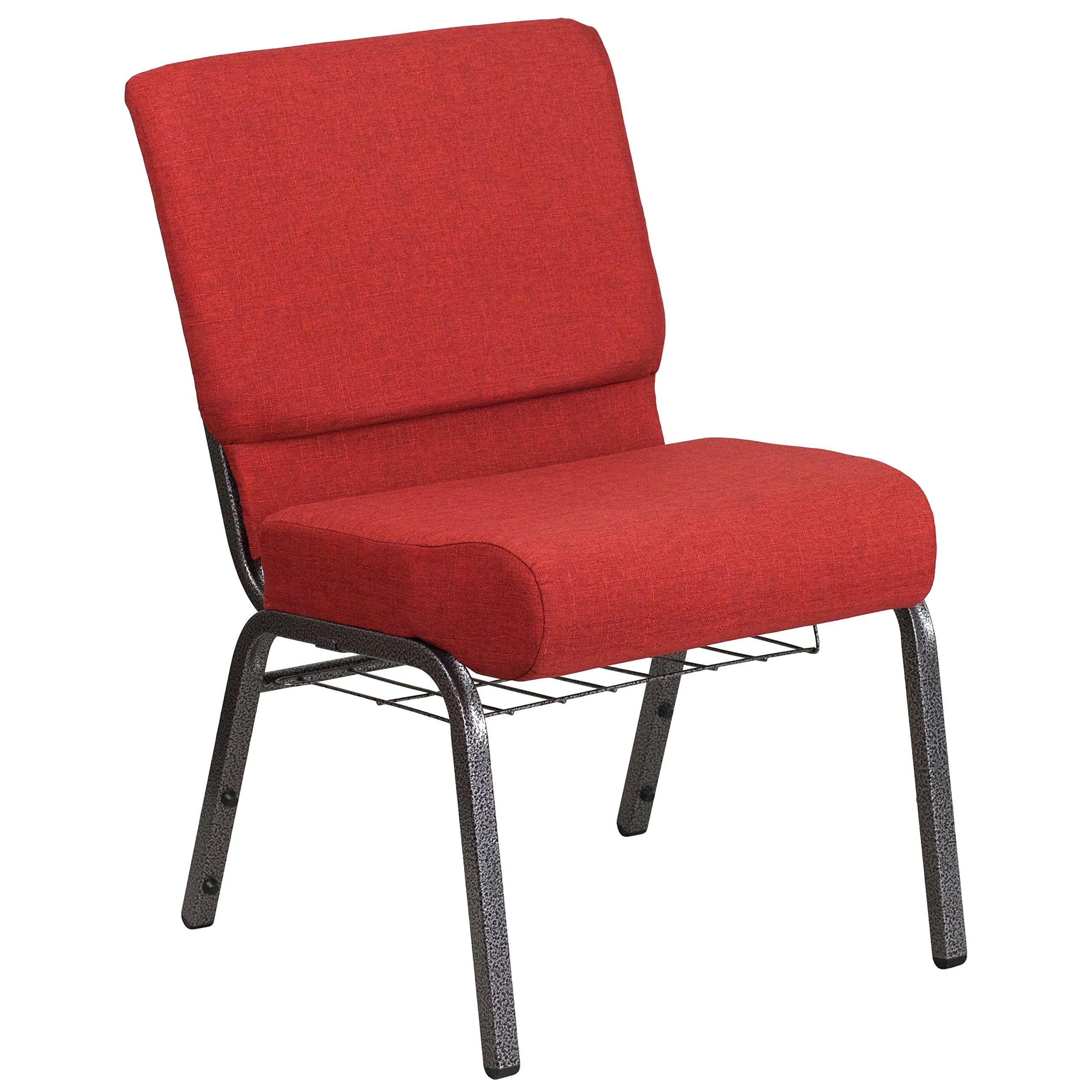 Flash Furniture HERCULES Series 21''W Padded Church Chair with Book Rack