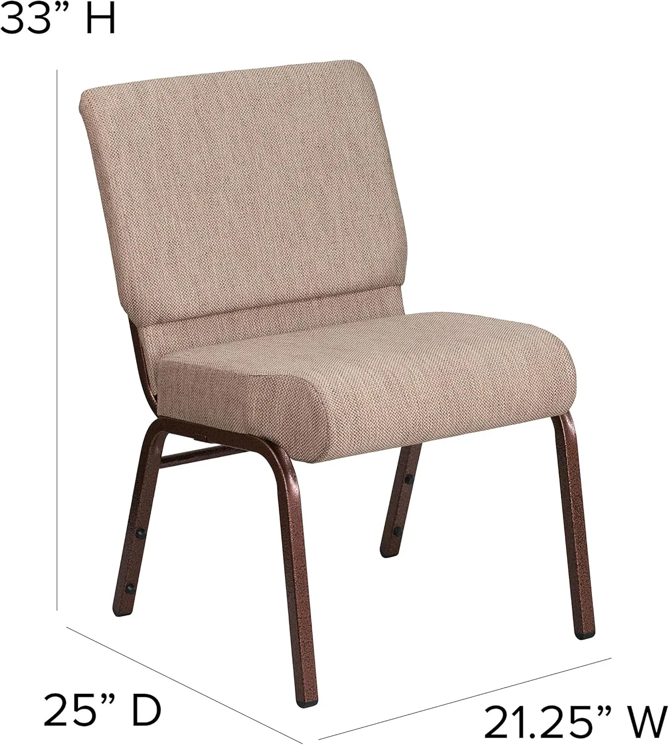 FLASH FURNITURE HERCULES Series 21"W Stacking Church Chair