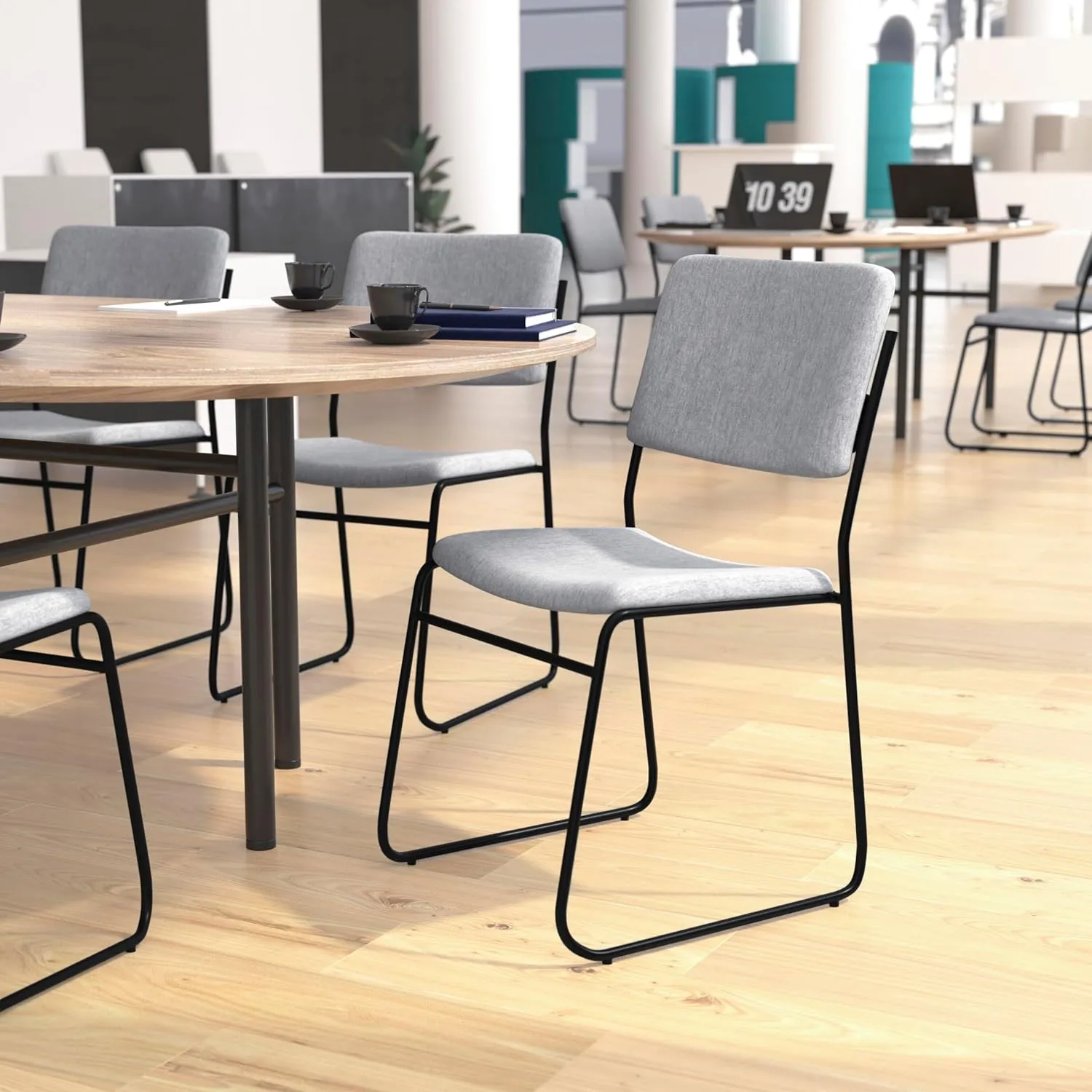 Flash Furniture HERCULES Series 500 lb Capacity High Density Stacking Chair with Sled Base