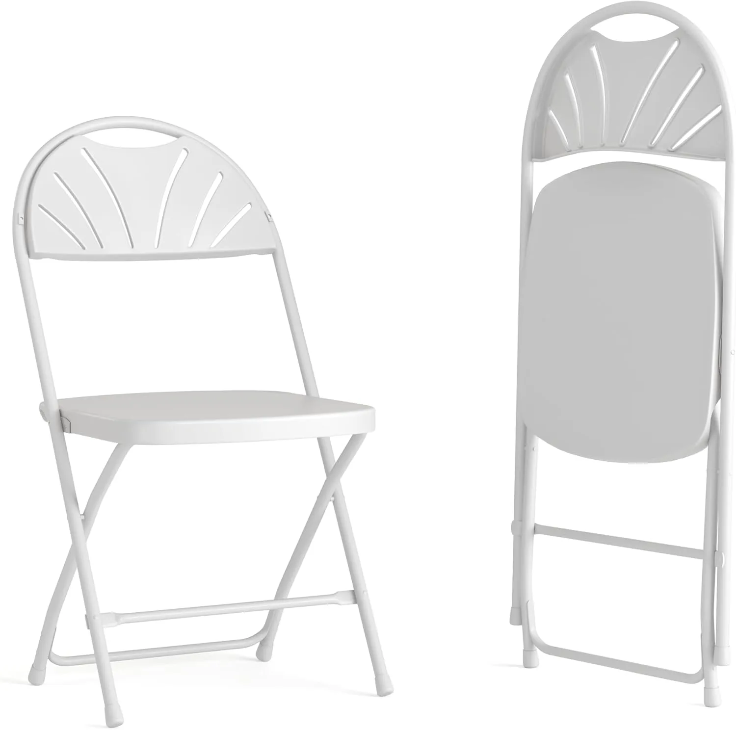 Flash Furniture HERCULES Series 650 lb Capacity Plastic Fan Back Folding Chair